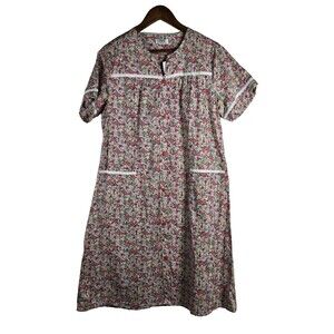 Yozly Women's Size Small Floral Snap Up Robe Housecoat NWT